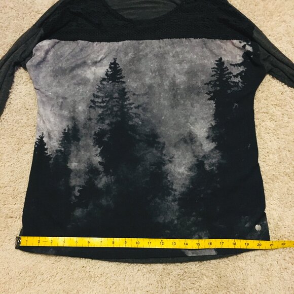 Soyaconcept Watercolour Forest Print Long Sleeve Crochet Collar Jersey T… - Picture 14 of 16